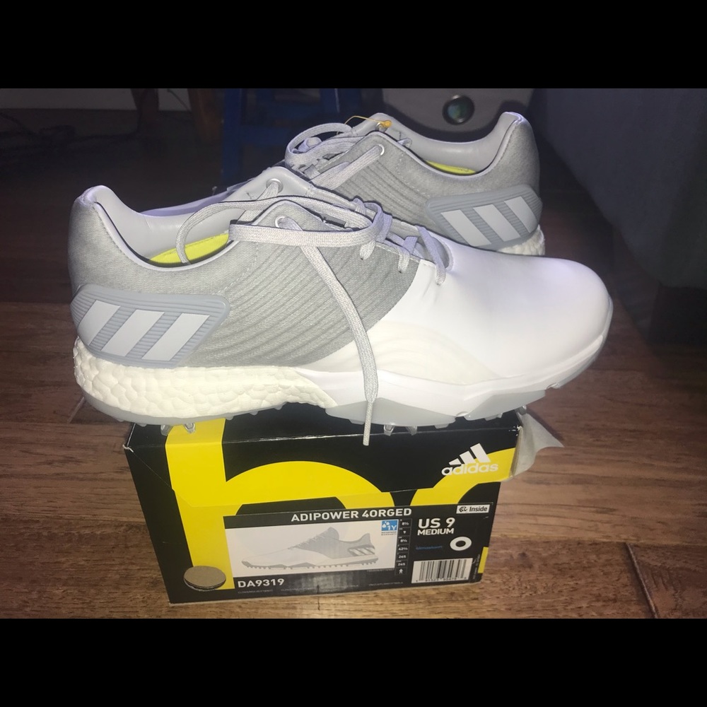 Adidas AdiPower 4orged Golf Shoes Grey/White